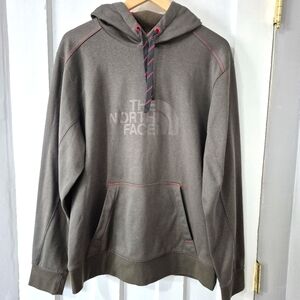 The North Face Men's Gray Hoodie Sweater Army Green Sz L